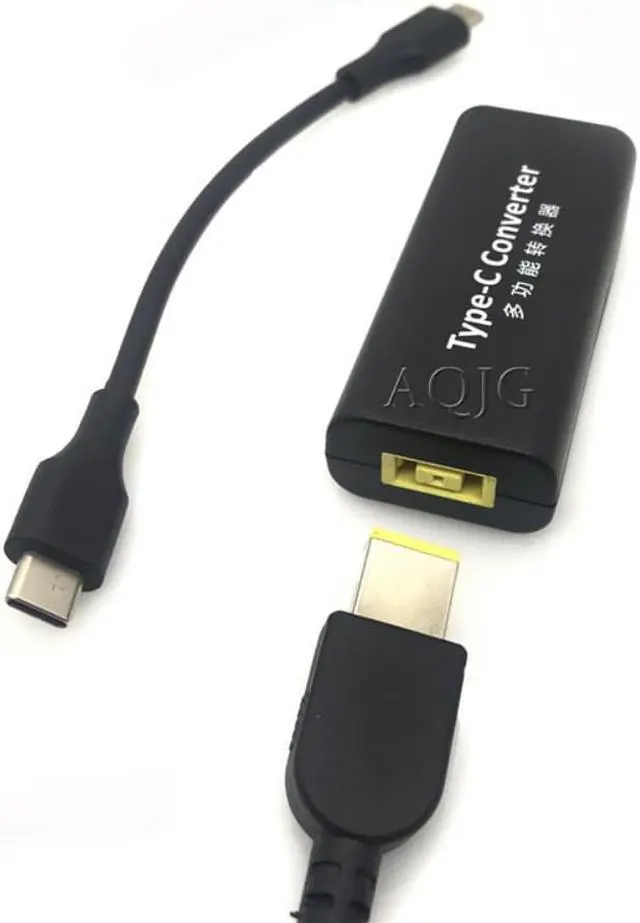 Main image of Type-C Male to Square Female DC PD Power Charger Connector Cable for Lenovo Thinkpad 5.5*2.5mm Plug for Asus Laptop Charging