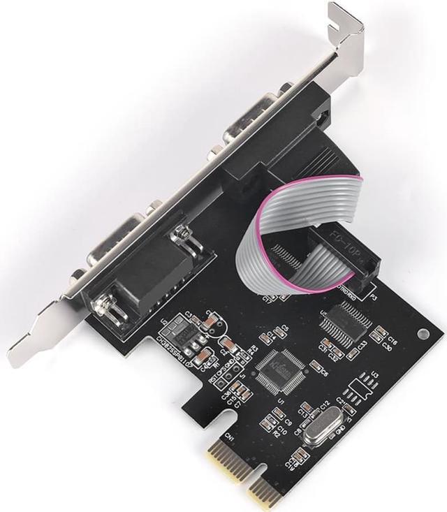 Main image of PCIe Serial Expansion Card PCI-Express to 2 Serial Ports COM Adapter for Windows
