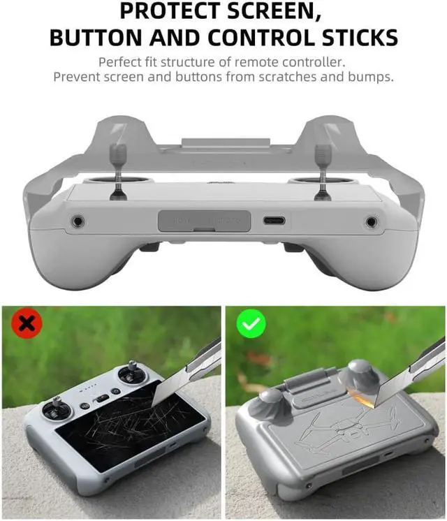 Main image of 2 in 1 Protective Shell Dust-proof Plastic Remote Controller Cover Scratch-proof Skin Guard Drone Accessories for DJI Mini 3 Pro