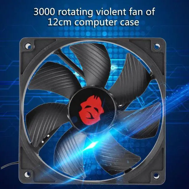 Main image of 12cm 3000RPM Fan Cooling 12V PC Case Radiator Cooler 120MM Big 4Pin Desktop Chassis Workstation Cabinet Heatsink Fan Server Fans
