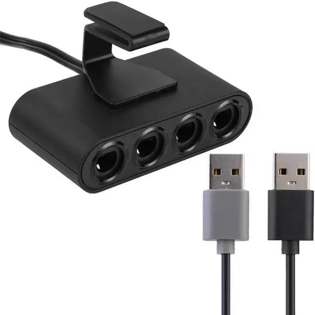 Main image of Protable 3 in 1 4 Port GC Controllers USB Adapter Converter Fit for Nintend Switch GC/Wiiu/PC Game Accessories Black