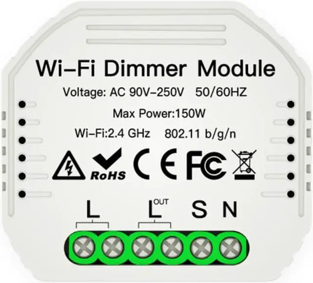 Main image of MoesHouse DIY Smart WiFi Light LED Dimmer 1 Way Switch Smart Life/Tuya APP Remote Control,Works with Alexa Echo Google Home