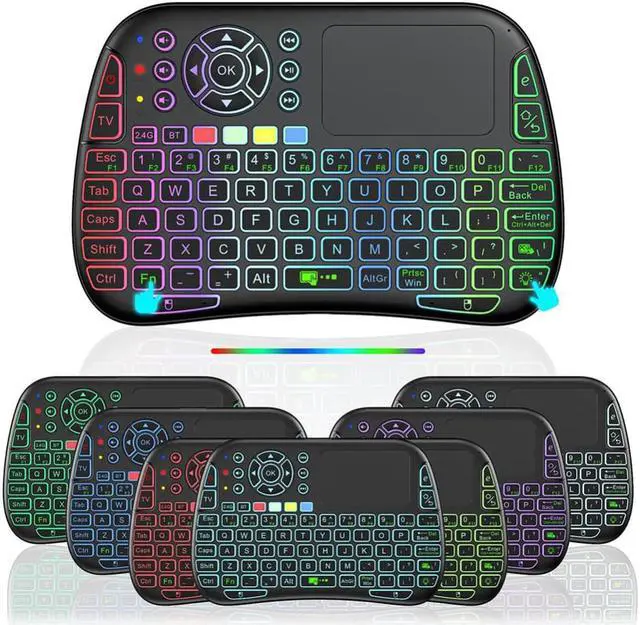 Main image of Air Mouse Keyboard Type C Rechargeable Mini Wireless Keyboard 2.4G/Bluetooth-compatible Learn Exclusive Keys for Android Windows