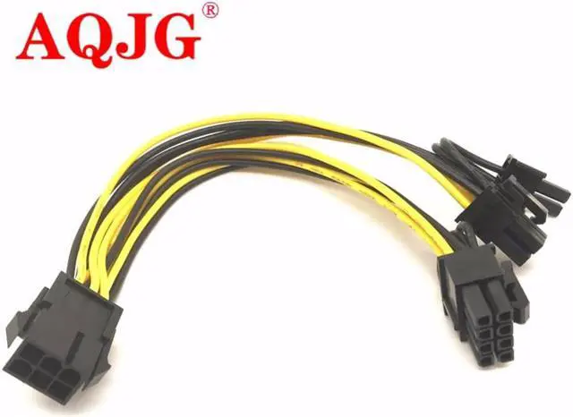 Main image of 10pcs/Lot 6-pin PCI Express to 2 x PCIe 8 (6+2) pin Motherboard Graphics Video Card PCI-e GPU VGA Splitter Power data Cable