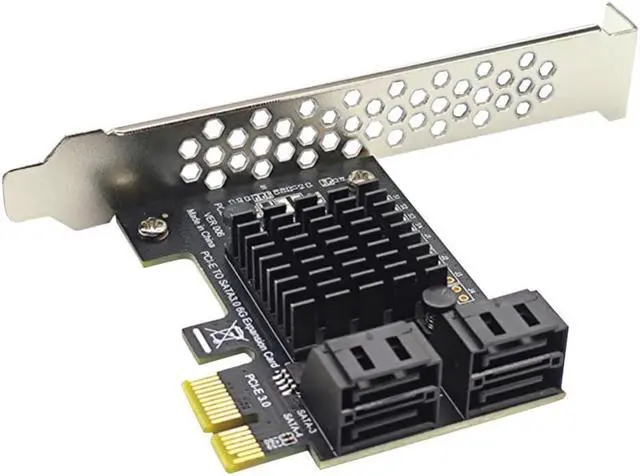 Main image of 4 Port SATA III PCIe Expansion Card 6Gbps SATA 3.0 to PCI-e 1X Controller Card PCI Express Adapter Converter with Bracket