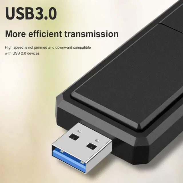 Main image of 2.4G/5.8G Dual Band USB WiFi Adapter External Antenna Wireless Dongle Network Card Support Windows 10/11 for PC Desktop Laptop