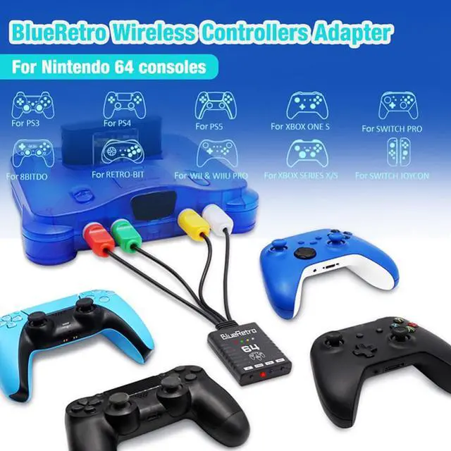 Main image of Gamepad Wireless Adapter Portable Controller Adapter Bluetooth-compatible Gamepad Converter Adapter Accessories for N64 Console