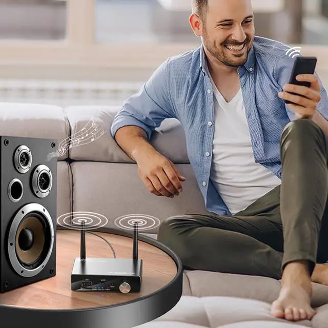 Main image of Digital To Analog Audio Converter Bluetooth-compatible HiFi Audio Receiver Transmitter IR Remote Control for Projector Amplifier