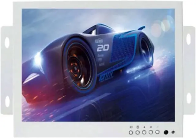 Main image of white 8 inch Open Frame Industrial monitor/metal monitor with VGA/AV/BNC/HDMI lcd monitor