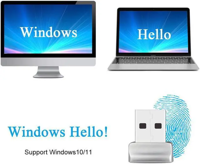 Main image of Metal Fingerprint Reader Module Password-Free USB Biometric Scanner Laptop PC Fingerprint Reader Module Device for Windows Hello