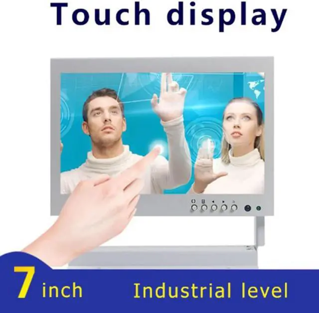 Main image of 7 inch white capacitive touch display medical equipment instrument touch display industrial computer HDMI convenient monitor