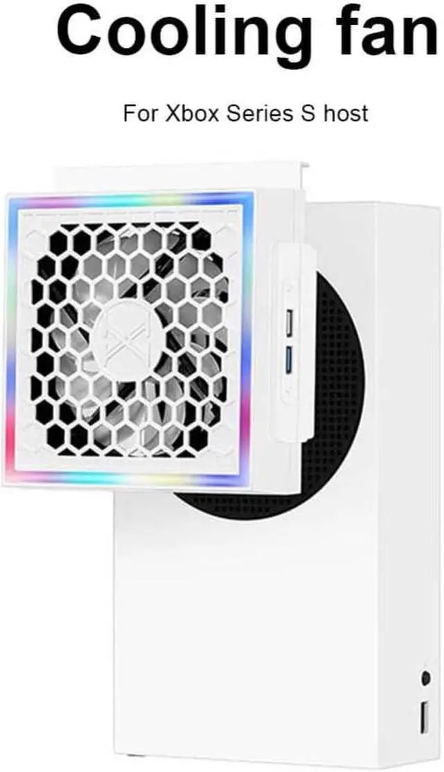 Main image of LED Cooling Fan Atmosphere Light 3 Gears Adjustable 5V 2.4A Console Fan 7 Lighting Modes Gaming Accessories for Xbox Series S