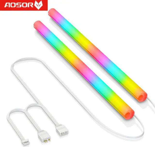 Main image of CoolMoon 2pcs Hose Pipe Silicone Water Cooled Tubes DIY Water Cooling Illuminate Hose 5V 3PIN ARGB 4PIN Computer Case Decoration