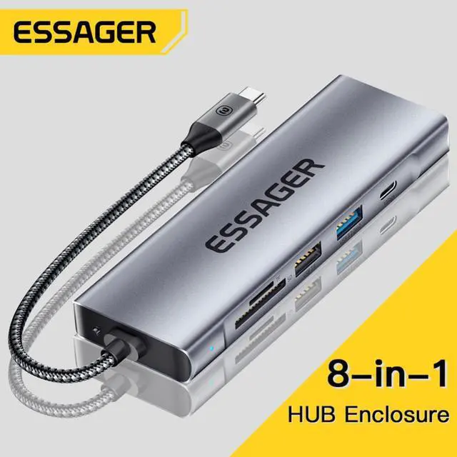 Main image of Portable Dock Station High Speed Hub Multi Splitter Port Support PD100W Charging HDMI-compatible for Phone Laptop