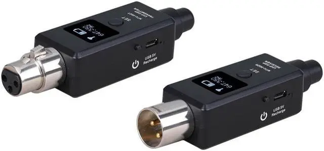 Main image of 1 Pair Micphone Wireless System Rechargeable UHF DSP Transmitter Receiver 2 Modes Guitar Wireless Audio Transmission System