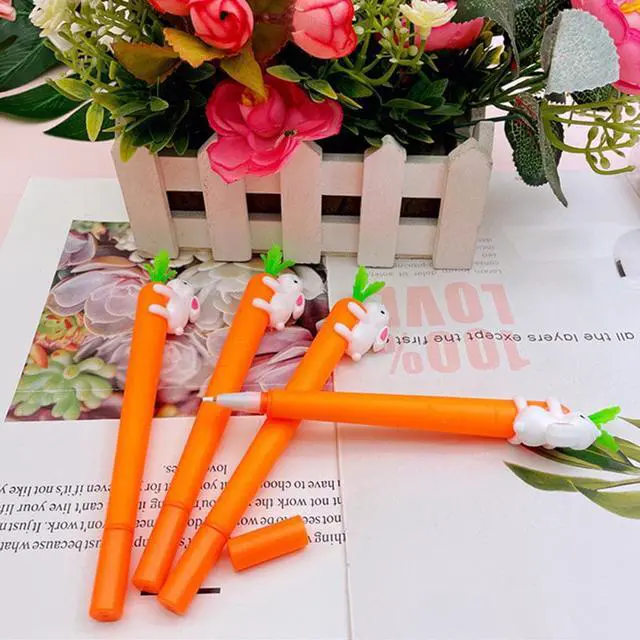 Alt view image 7 of 7 - 1pcs Carrot Style Cartoon Gel Pen Cute Magic Pens Kawaii Gel Pens For School Writing Novelty Stationery Girls Gifts Hot