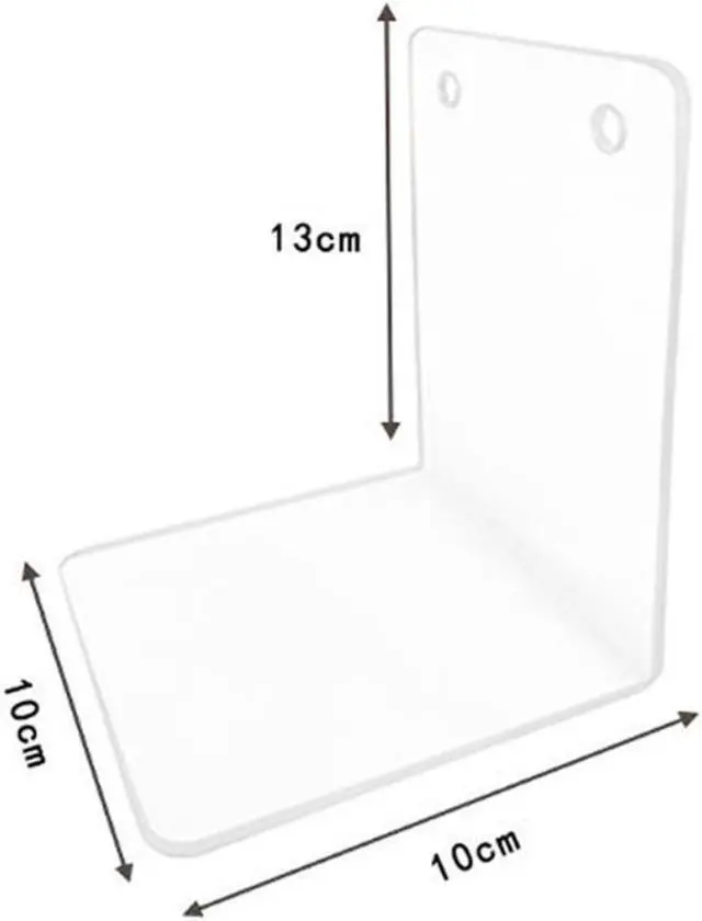 Alt view image 2 of 4 - Acrylic Bookcase Stand Desk Decorative L-shaped Bookends Picture Book Album Display Compartments Storage Book Clips