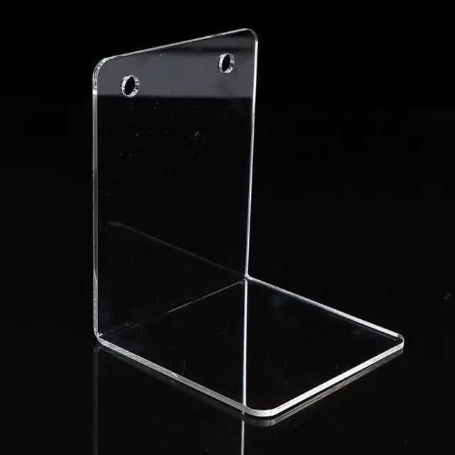 Alt view image 4 of 4 - Acrylic Bookcase Stand Desk Decorative L-shaped Bookends Picture Book Album Display Compartments Storage Book Clips