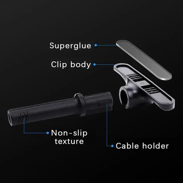 Alt view image 3 of 3 - Desktop Wire Cable Organizer Mouse Cable Clamp Mouse Bungee Cable Holder Clip Data Line Cord Fixer Organizer