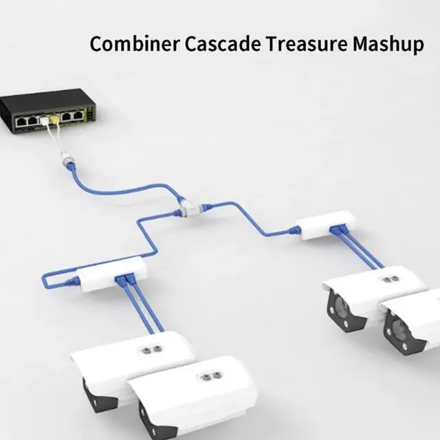 Alt view image 3 of 3 - POE Splitter 2 in1 Network Cabling Connector Three-way RJ45 Connector For Camera