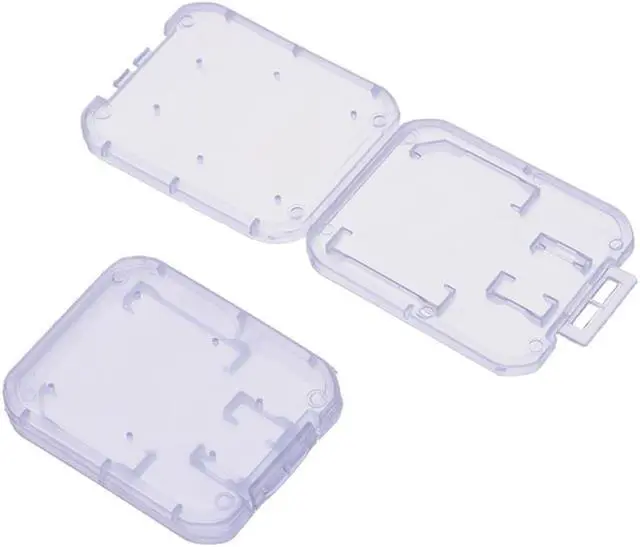Alt view image 5 of 7 - 10Pcs Clear Plastic Memory Card Case stick Micro SD TF Card Storage Box Protection Holder