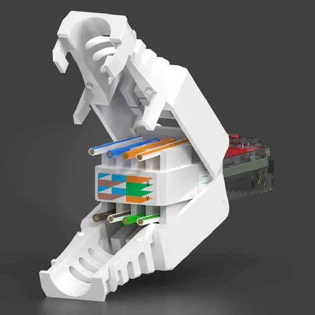 Alt view image 4 of 4 - Tool Free Crimp Plug RJ45 CAT6 Connector Ethernet Terminal Plug 23AWG to 26AWG