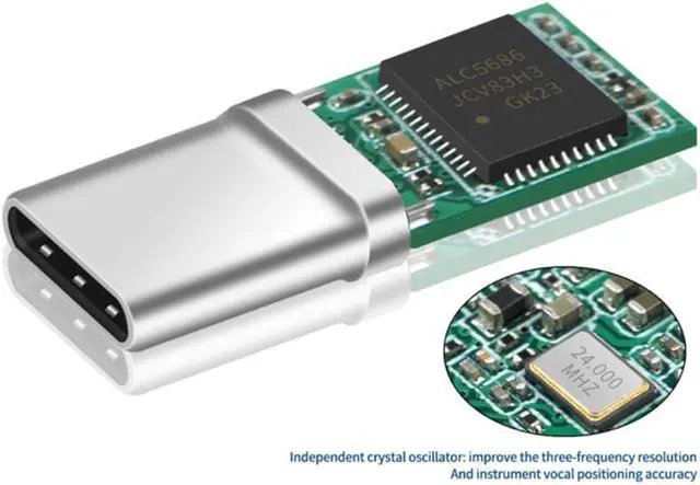 Alt view image 2 of 3 - ALC5686 Chip Type-C Digital Audio Headphone Plug DAC Decoding Connector Adapter