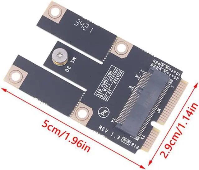 Alt view image 3 of 4 - M.2 NGFF A+E E Key WIFI Wireless Module Network Card To MINI PCIE WiFi Adapter