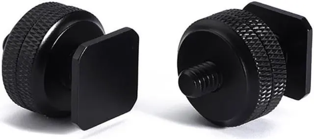 Alt view image 2 of 4 - 1/4" 3/8" Dual Nuts Tripod Mount Screw Camera Hot Shoe Mount Adapter Stand