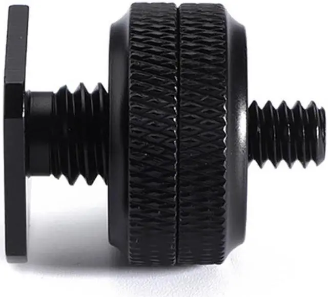 Alt view image 4 of 4 - 1/4" 3/8" Dual Nuts Tripod Mount Screw Camera Hot Shoe Mount Adapter Stand