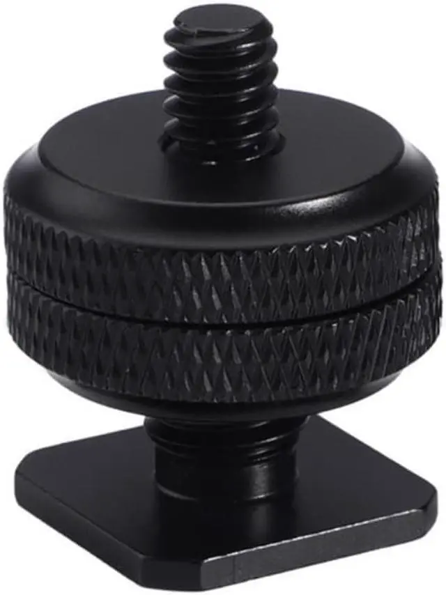 Main image of 1/4" 3/8" Dual Nuts Tripod Mount Screw Camera Hot Shoe Mount Adapter Stand