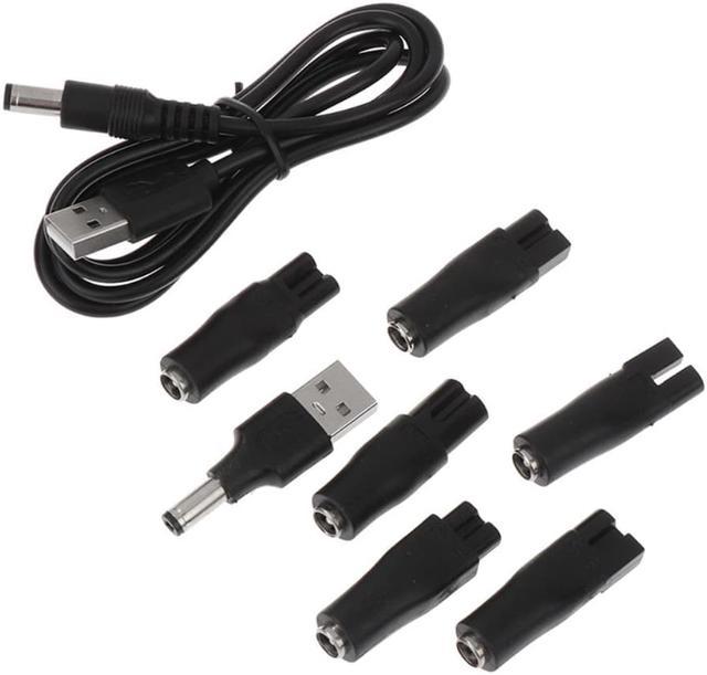 8pcs/Set Power Cord 5V Replacement Charger USB Adapter for Electric Hair  Clipper