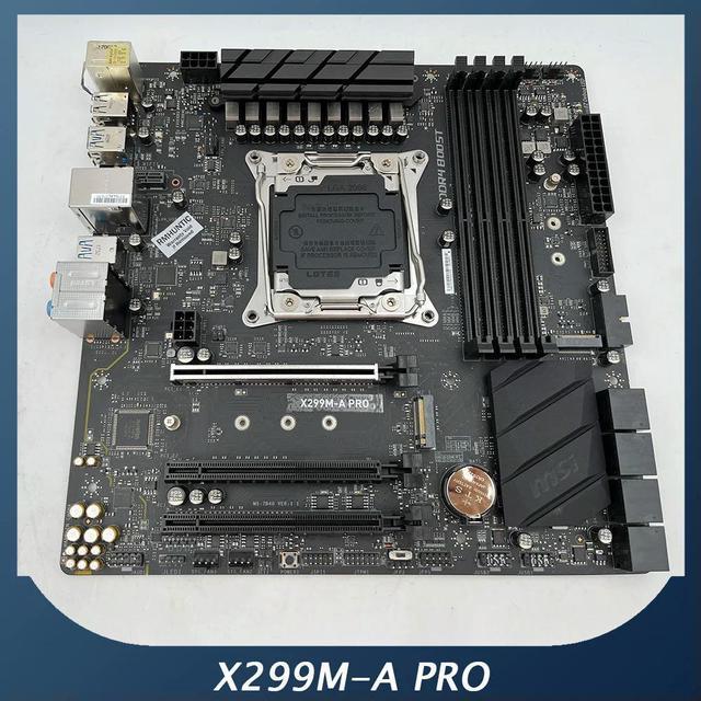 Desktop Motherboard For X299M-A PRO M-ATX X299 DDR4 LGA 2066 64GB Only  Supported I7-7740Xand i5-7640X