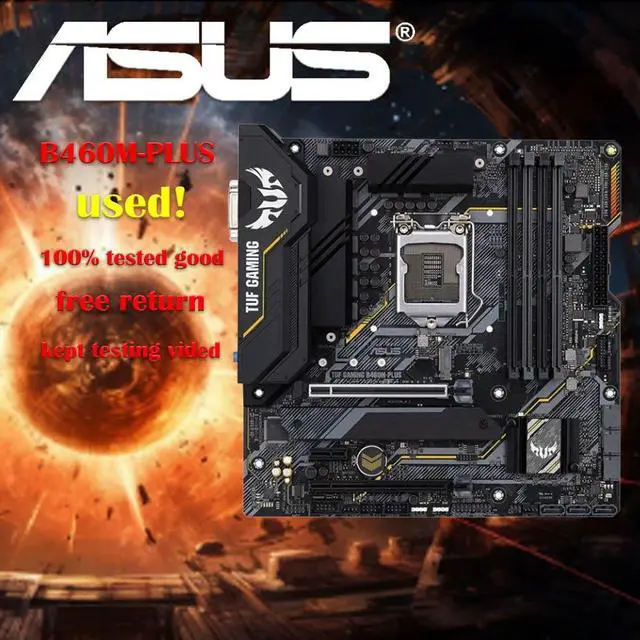 Main image of TUF GAMING B460M-PLUS  mATX B460 DDR4 , SATA 6 Gbps, USB 3.2 Gen 1 128G LGA 1200 CPU Motherboard