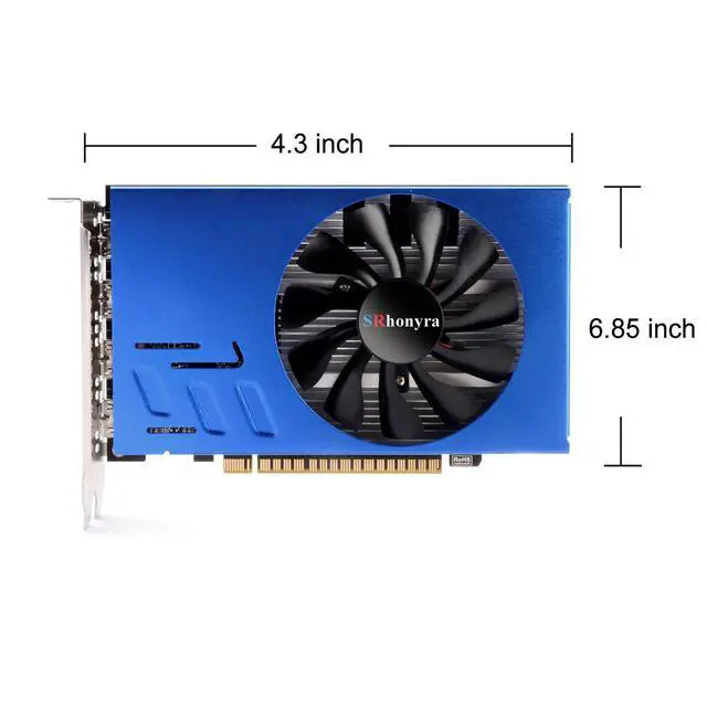 Alt view image 4 of 5 - SRhonyra Radeon AMD R7 350 HD 7750 6 Monitors Video Card 2GB GDDR5 GPU 6HDMI Graphics card