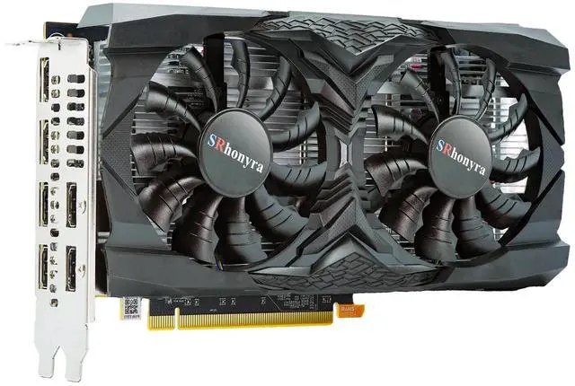 Main image of SRhonyra RX 5700 XT 8GB Graphics Card, GDDR6 256-Bit 6 Monitor Video Card, 8-Pin PCIe Connector, 6 x HDMI 2.1 Outputs, PCIe 4.0 x 16 GPU for Stock Trading, 3D Rendering, Monitoring, Retail Display