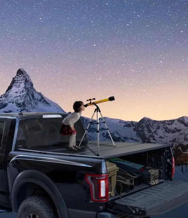 Alt view image 7 of 7 - TIPTOP Tri-Fold Hard Tonneau Cover Truck Bed FRP On Top For 2016-2023 Tacoma 5ft Bed (60.5") | TPM3 |For Models With or Without The Deck Rail System|
