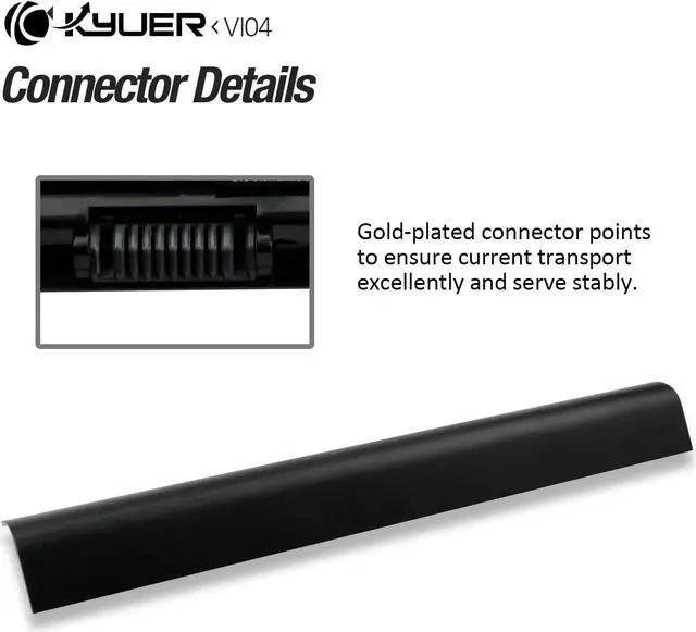 Alt view image 7 of 7 - VI04 756743-001 Battery Replacement for HP ProBook 440 G2 450 G2 TPN Q139 Q140 Q141 Q142 Q143 fit for HP Envy 14 15 17 Series Spare 756743-001 756745-001 756479-421 HSTNN-DB6K HSTNN-LB6K