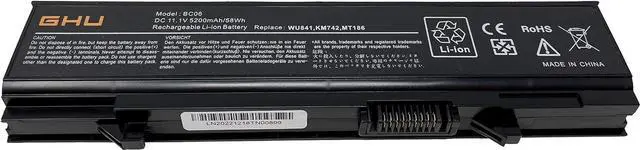 Alt view image 6 of 7 - GHU New Battery 58Wh Compatible with Dell Latitude Laptops E5400 E5410 E5500 E5510 Replacement for Part # RM661 KM970 RM649 MT322 PW640 KM668 KM752 KM970 WU841 T749D KM760 KM742 5200 mAh