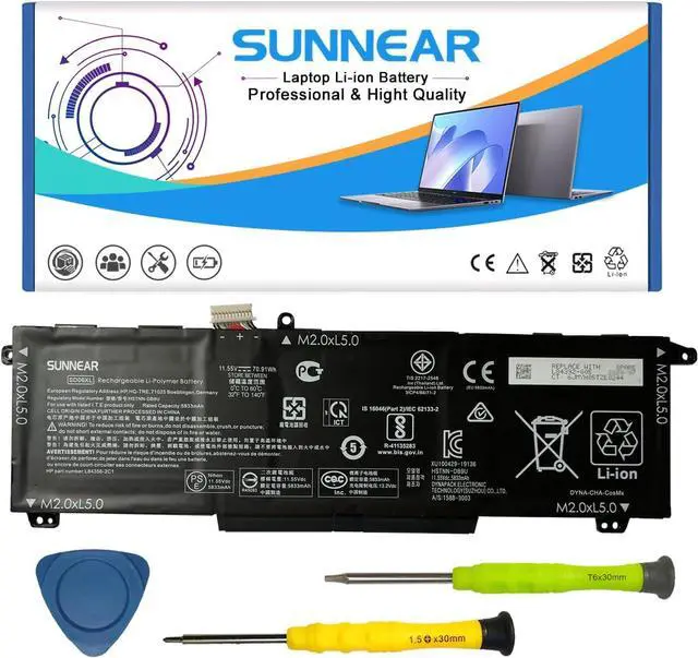 Main image of SUNNEAR SD06XL Battery Replacement for HP Omen 15-EK 15-EN 15-EK0000 15-EK0009TX 15-EN0029NR Series Laptop HSTNN-DB9U L84356-2C1 L84392-005 L84392-006 SD06070XL SDO6XL 11.55V 70.91Wh 5833mAh