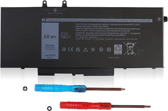 Main image of ZAYAUPVL 68Wh 4GVMP Battery Replacement for Dell Latitude 5400 5500 5410 5510 Inspiron 7590 7591 7791 2-in-1 P42E P84F P84F001 P98G P80F Precision 3540 3550 Laptop 0C5GV2 1V1XF R8D7N C5GV2 7.6V