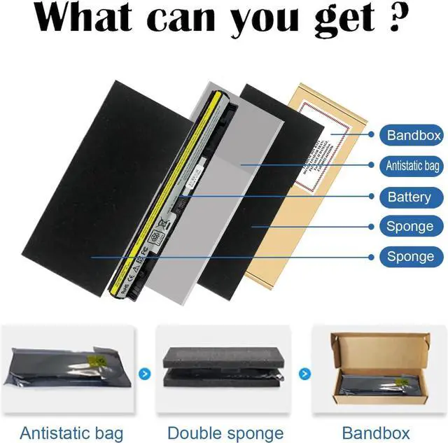 Alt view image 6 of 6 - Laptop G50 Battery Replacement for G50-80 G50-45 G50-70 Z40 Z50 Z70 G400S G405S G510S G500S G505S G510S S410P S510P Touch Z710 Eraser L12s4a02 L12l4a02.