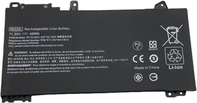 Alt view image 2 of 4 - RE03XL New Laptop Battery Compatable with HP ProBook 430 440 445 450 455R G6 G7, ZHAN 66 Pro 13 14 15 G2 G3 Series Laptop, HSTNN-OB1C HSTNN-UB7R HSTNN-DB9A L32407-AC1 L32407-2B1