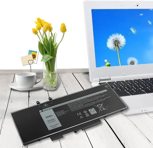 Alt view image 7 of 7 - 3HWPP Battery for Dell Latitude 5401 5410 5411 5501 5510 5511 Precision 3541 3550 3551 Inspiron 7706 2-in-1 Inspiron 17 7500/7506 2-in-1 Black 10X1J N2NLL 1VY7F 01VY7F 03HWPP 451-BCMN 3YNXM 68WH