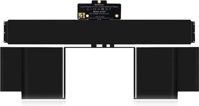 Alt view image 2 of 6 - BatPower A1437 Replacement Laptop Battery for Apple Late 2012 Early 2013 MacBook Pro 13-inch Retina A1425 EMC 2557 EMC 2672 Battery MacBook Pro 13" A1425 Apple A1437 Battery 74Wh
