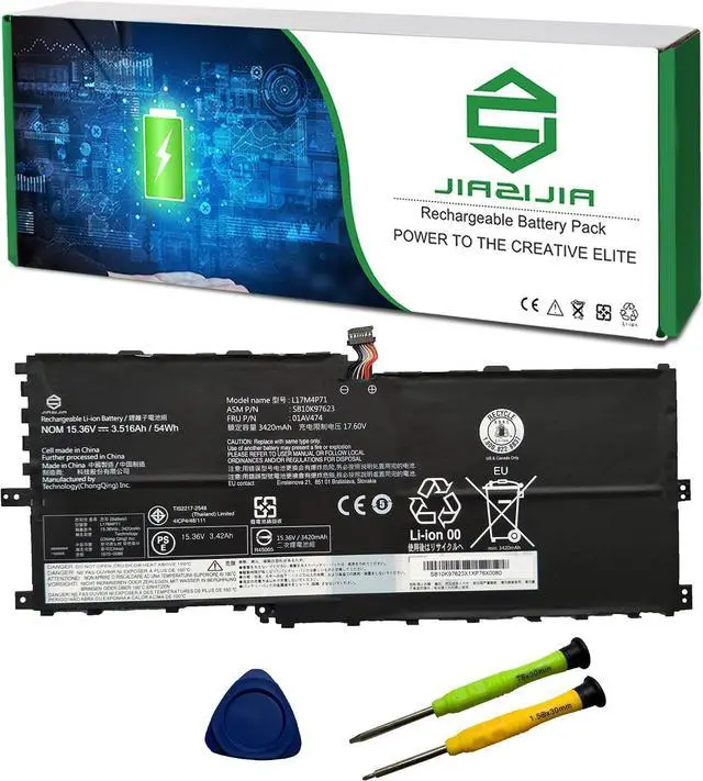 Main image of 01AV474 L17M4P71 SB10K97623 Laptop Battery Replacement for Lenovo ThinkPad X1 Yoga 3rd Gen 2018 Series 01AV475 L17C4P71 SB10K97624 L17M4P73 SB10K97638 01AV499 02DL003 15.36V 54Wh 3516mAh
