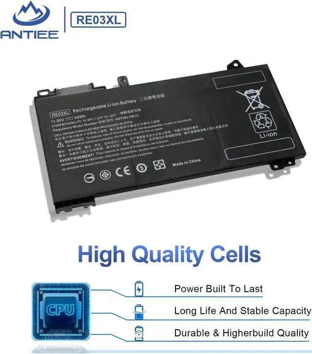 Alt view image 4 of 7 - ANTIEE RE03XL Laptop Battery for HP ProBook 430 440 445 450 455R G6 430 440 445 450 G7 ZHAN 66 Pro 13 G2 14 G2 14 G3 15 G2 Series L32656-002 L32656-005 L32407-2C1 L32407-541 L32407-AC1 HSTNN-OB1C