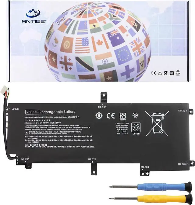 Main image of ANTIEE VS03XL 849313-850 Battery for HP Envy 15-AS 15T-AS Series: 15T-AS100 15-AS133CL 15-AS152NR 15-AS043CL 15-AS182CL AS020NR AS068NR AS027CL AS002LA AS091MS AS004LA AS014WM 849313-856 VSO3XL