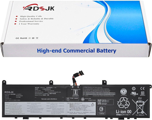 L17C4P72 L18M4P71 Replacement Battery For Lenovo ThinkPad P1 / X1 Extreme (1st & 2nd Gen) – 80Wh, 4-Cell