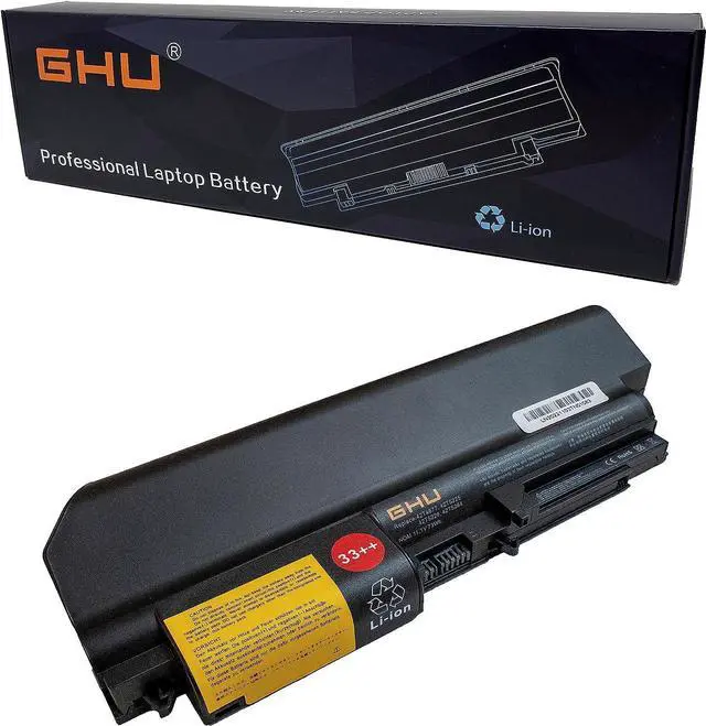 Main image of GHU New Battery 73 WH Replacement for 42T5264 42T5265 42t5230 41U3196 41U3197 41U3198 42T4644 42T4531 42T4532 42T4552 42T4677 Compatible with Lenovo IBM ThinkPad R400 T400 T61(Wide Screen) R61